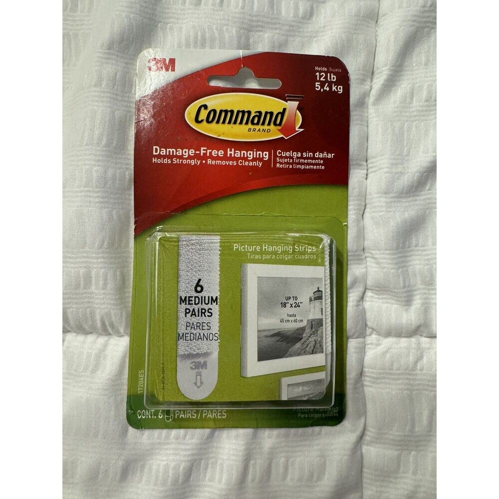 3M Command Picture Hanging Strips 6 Medium Holds 12 lbs